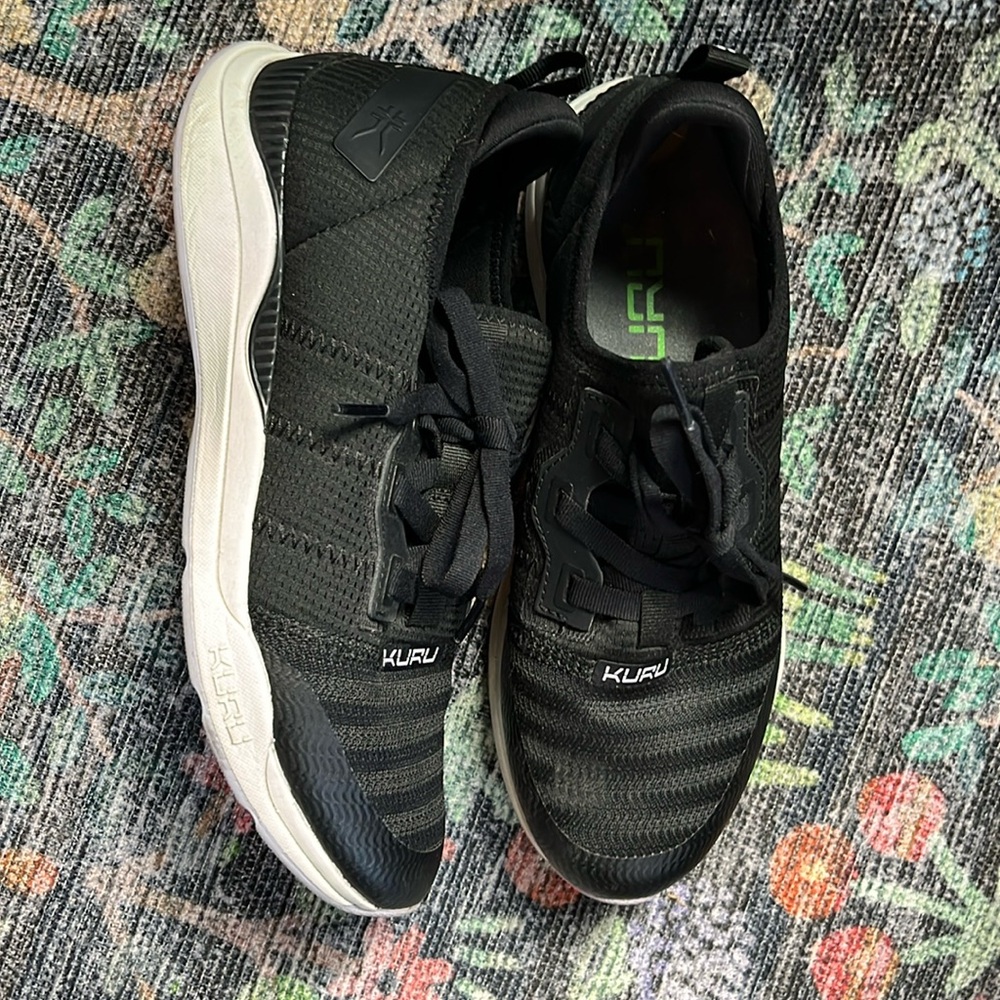 Kuru stride move women’s black running athletic shoes low top size 8.5 medium